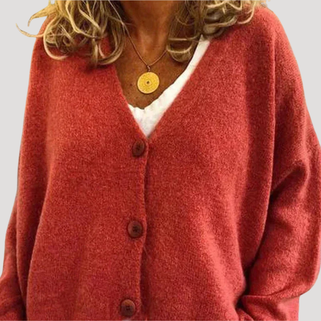 Women's Buttoned Casual Fit Cardigan