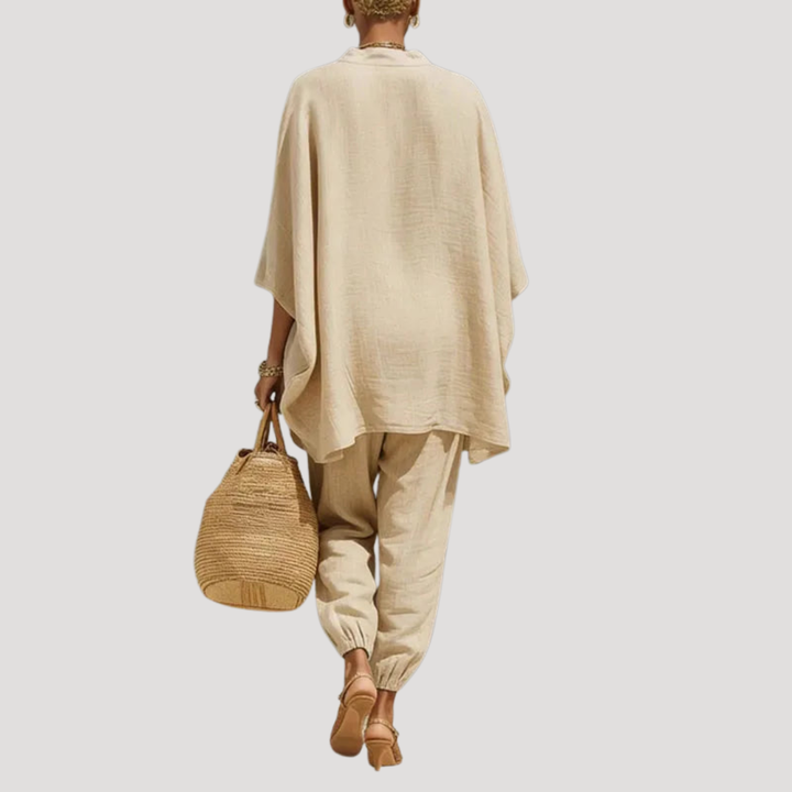 Women’s Two-Piece Linen Pants Set Bohemian