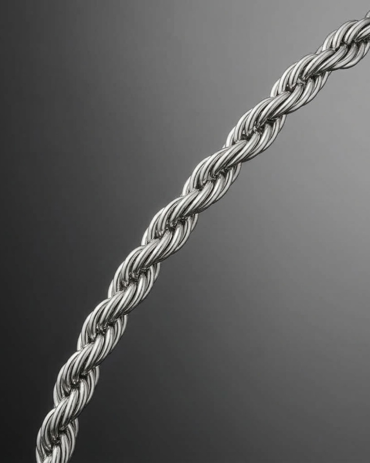 Stainless Steel 3MM  Rope Chain Bracelet For Men