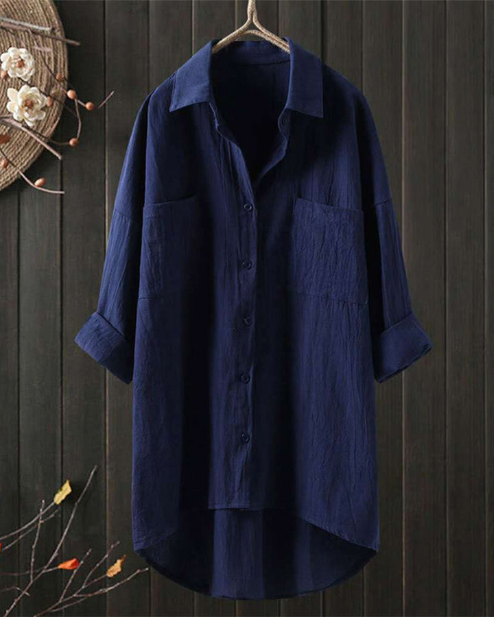 Olivia Loose Comfy Solid Colour Blouse - Elena Harper