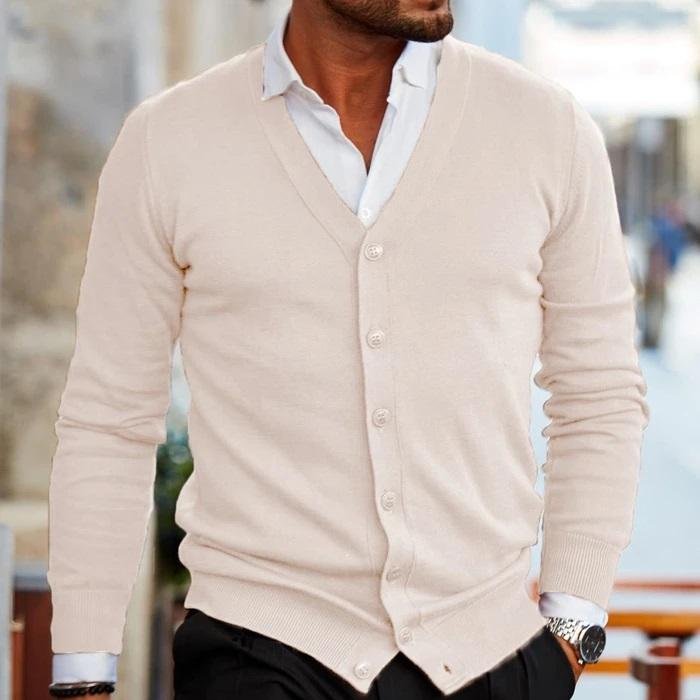 Button-Up Cardigan for Men