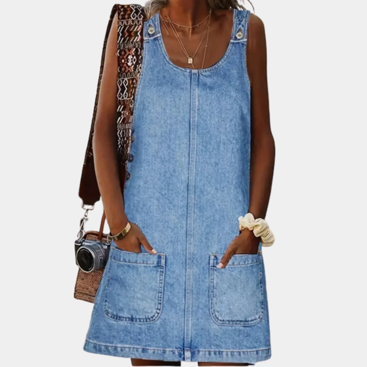 Relaxed Denim-Look Emma Dress