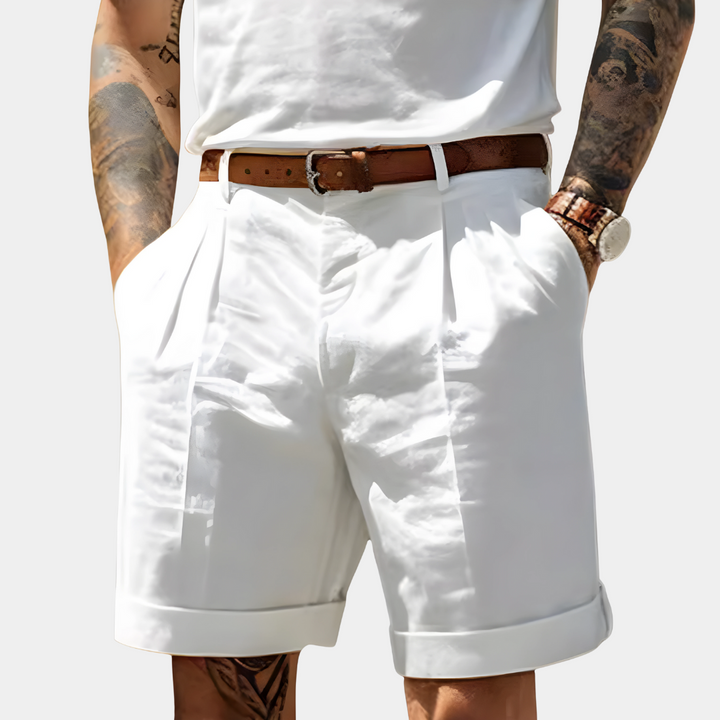 Elegant Bermuda Shorts in Breathable Cotton - Elena Harper