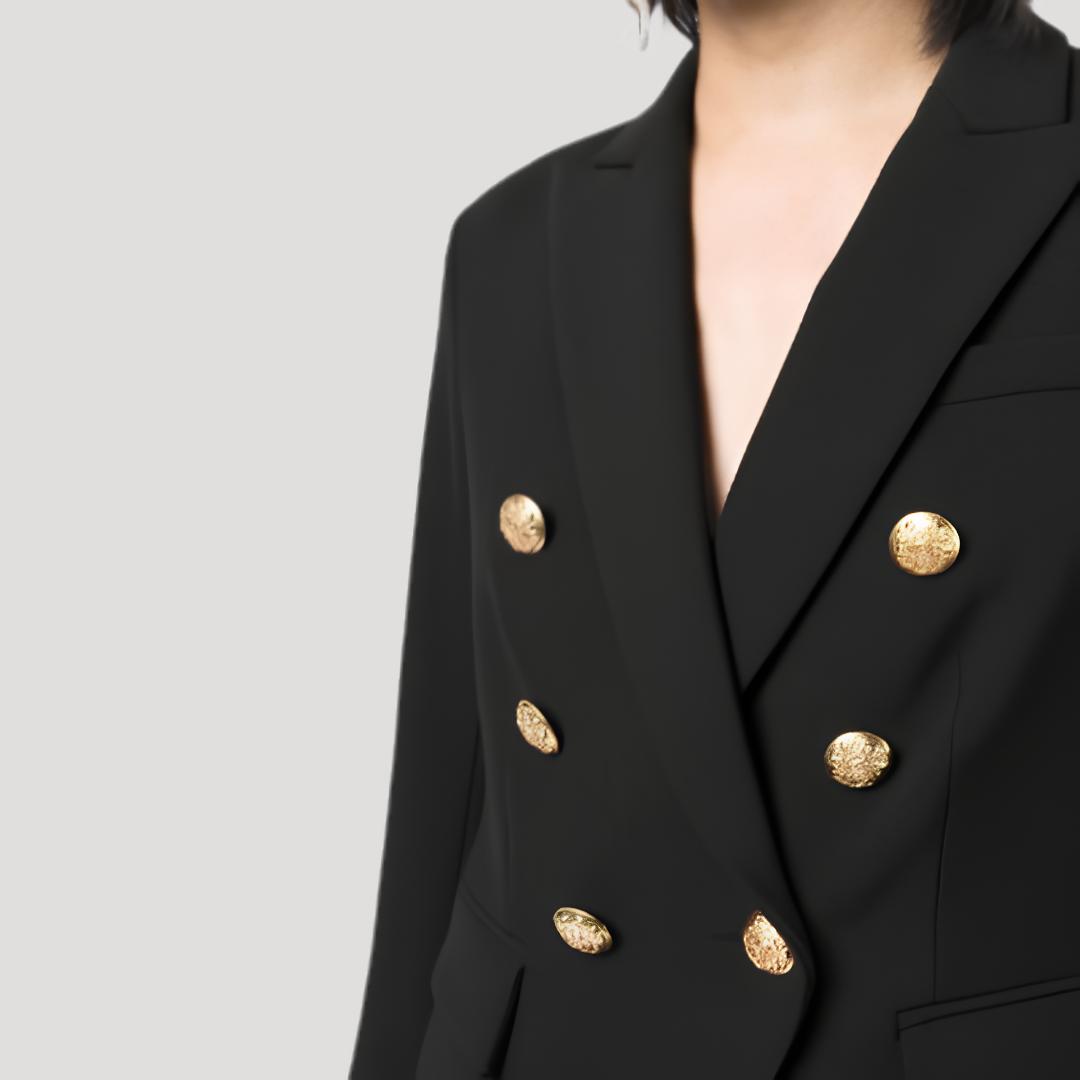 Elegant Double-Breasted Women's Blazer