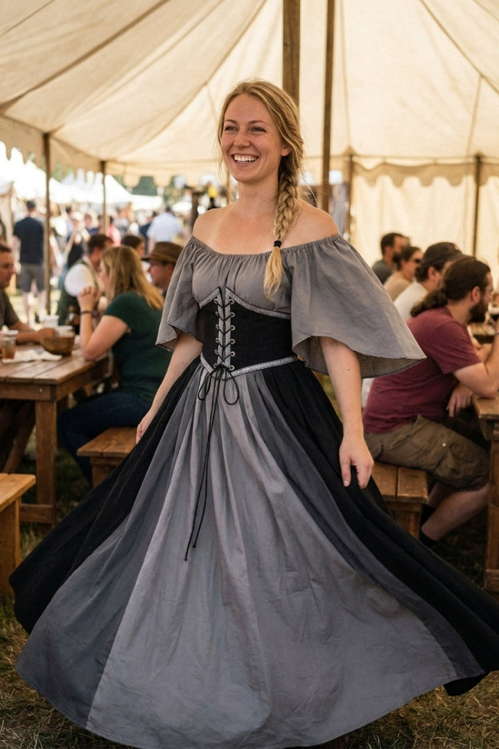Ladies' Dirndl Dress | Front Lacing & Flared Skirt