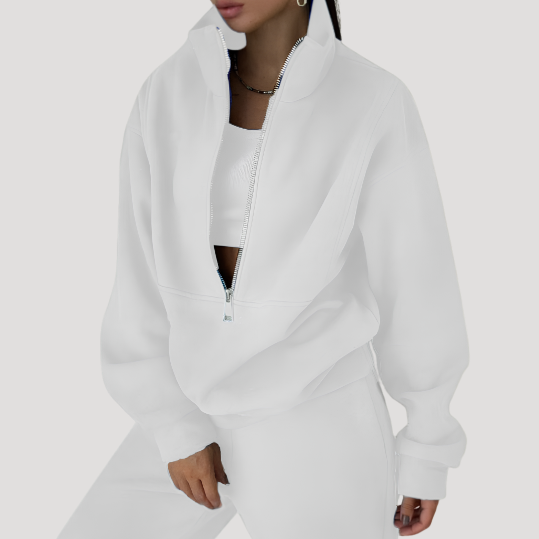 Women's Half-Zip Sweatshirt and Pants Set