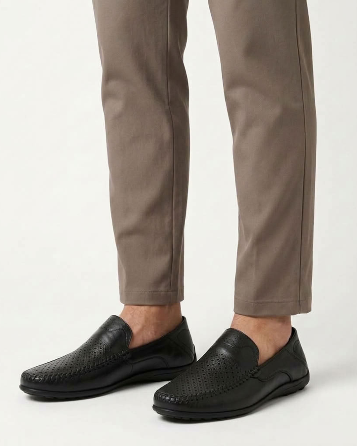 Perforated Slip-On Loafers For Men