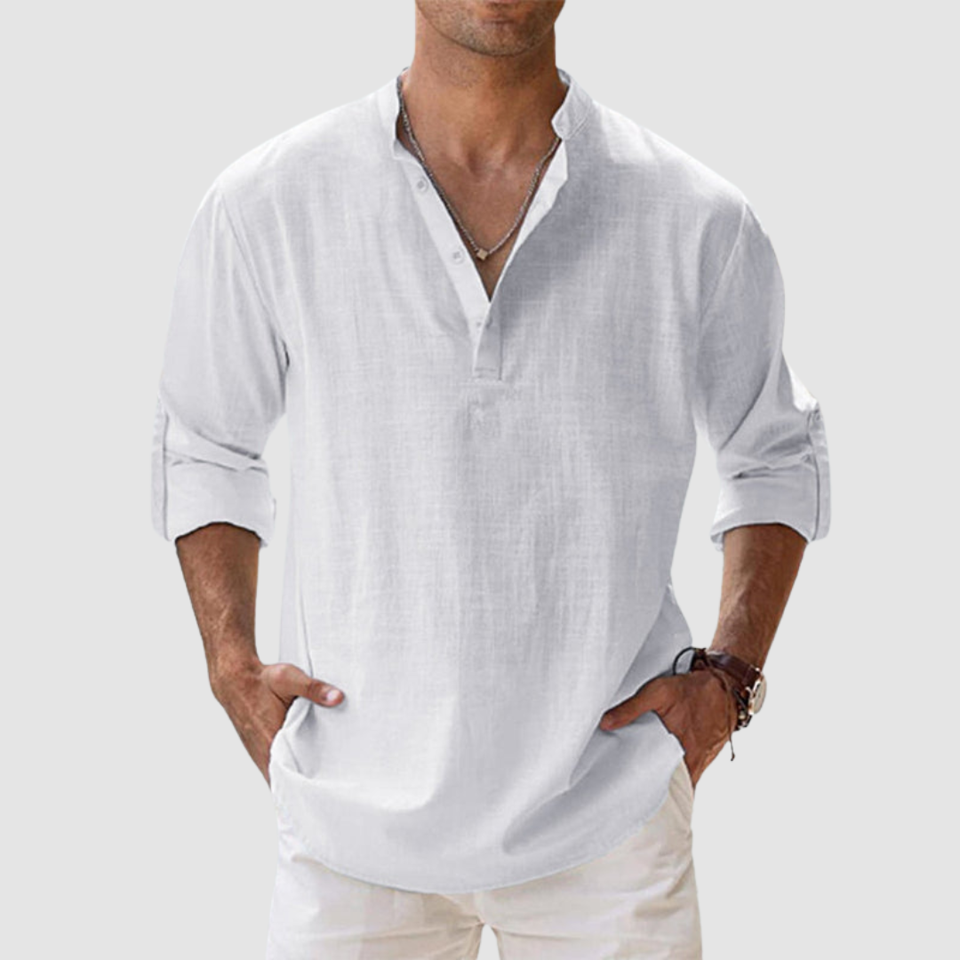 Lewis Breathable Linen Shirt - Elena Harper
