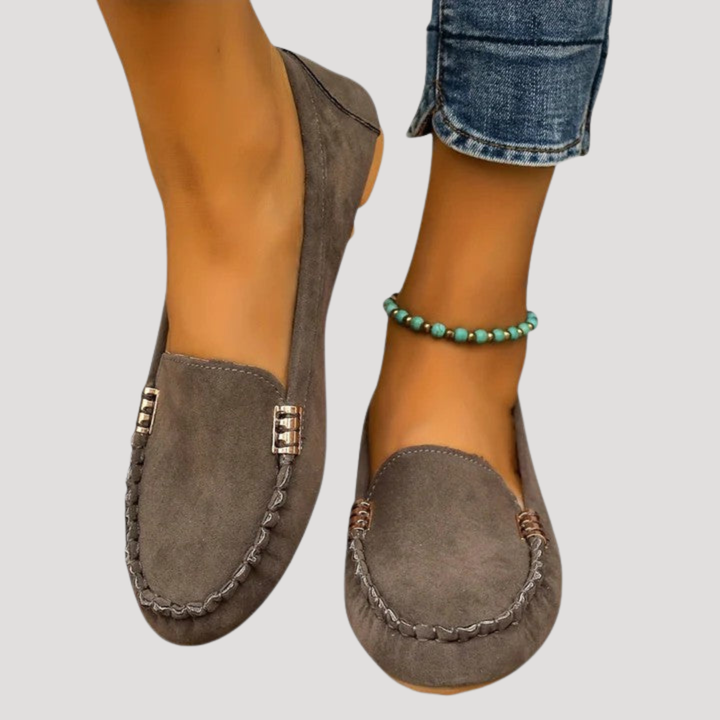 Casual Women’s Flat Shoes with Visible Stitching