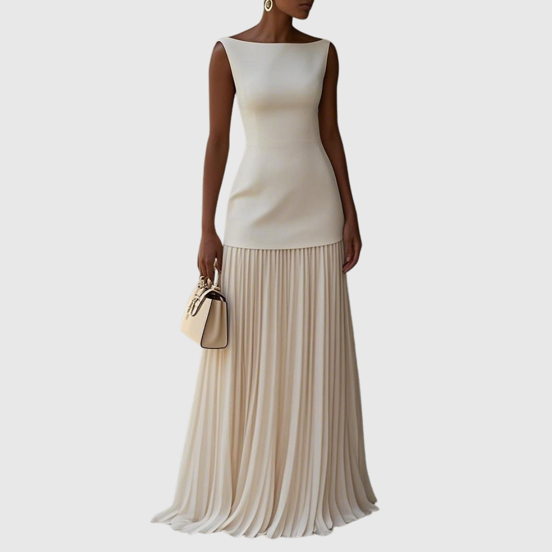 Coralie Pleated Maxi Dress - Elena Harper