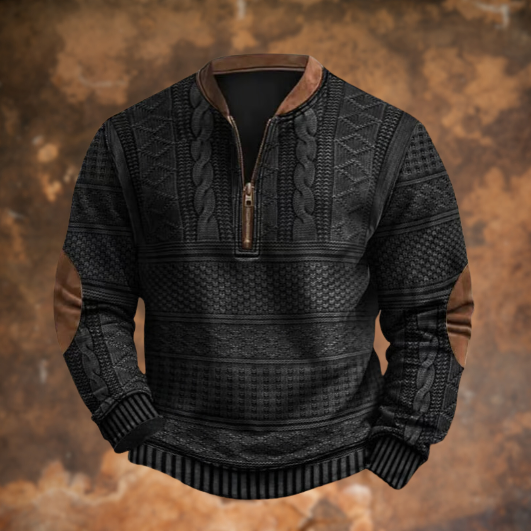 Sven | Men's Classic Winter Jacket with Zipper and Shearling Lining