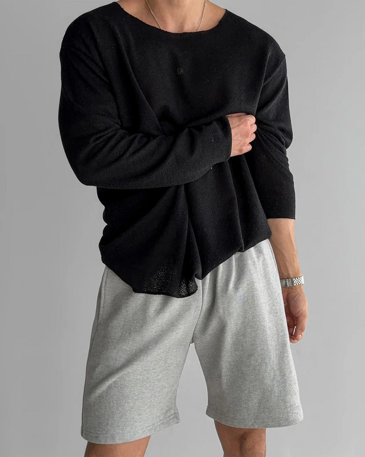 Alaric Casual Knit T-Shirt, view 4 - Elena Harper