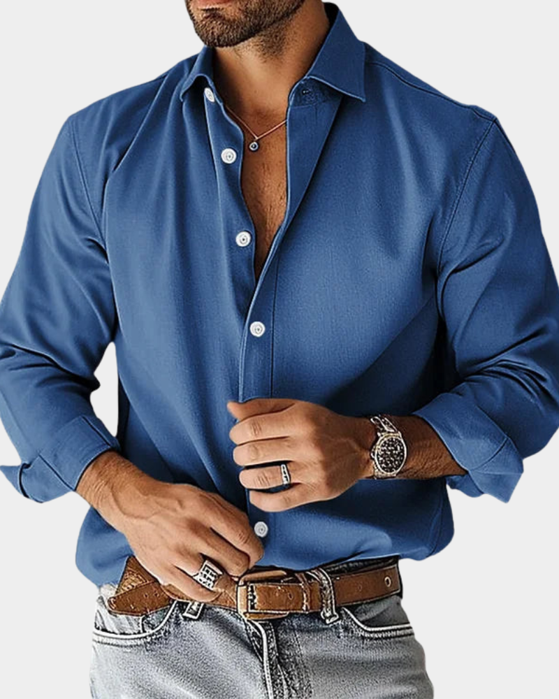 ELENA HARPER™  |  SLIM FIT STRETCH BUTTON-UP SHIRT FOR MEN