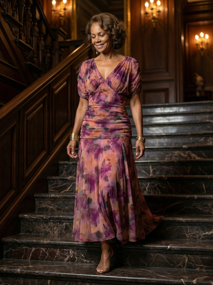 Calen Off Shoulder Flow Midi Dresses - Elena Harper