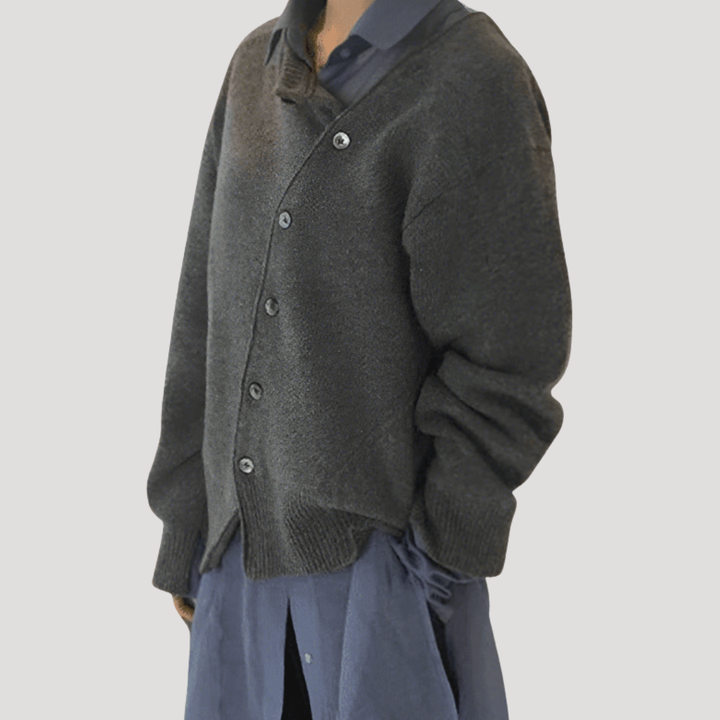 Asymmetrical Button-Front Women's Cardigan