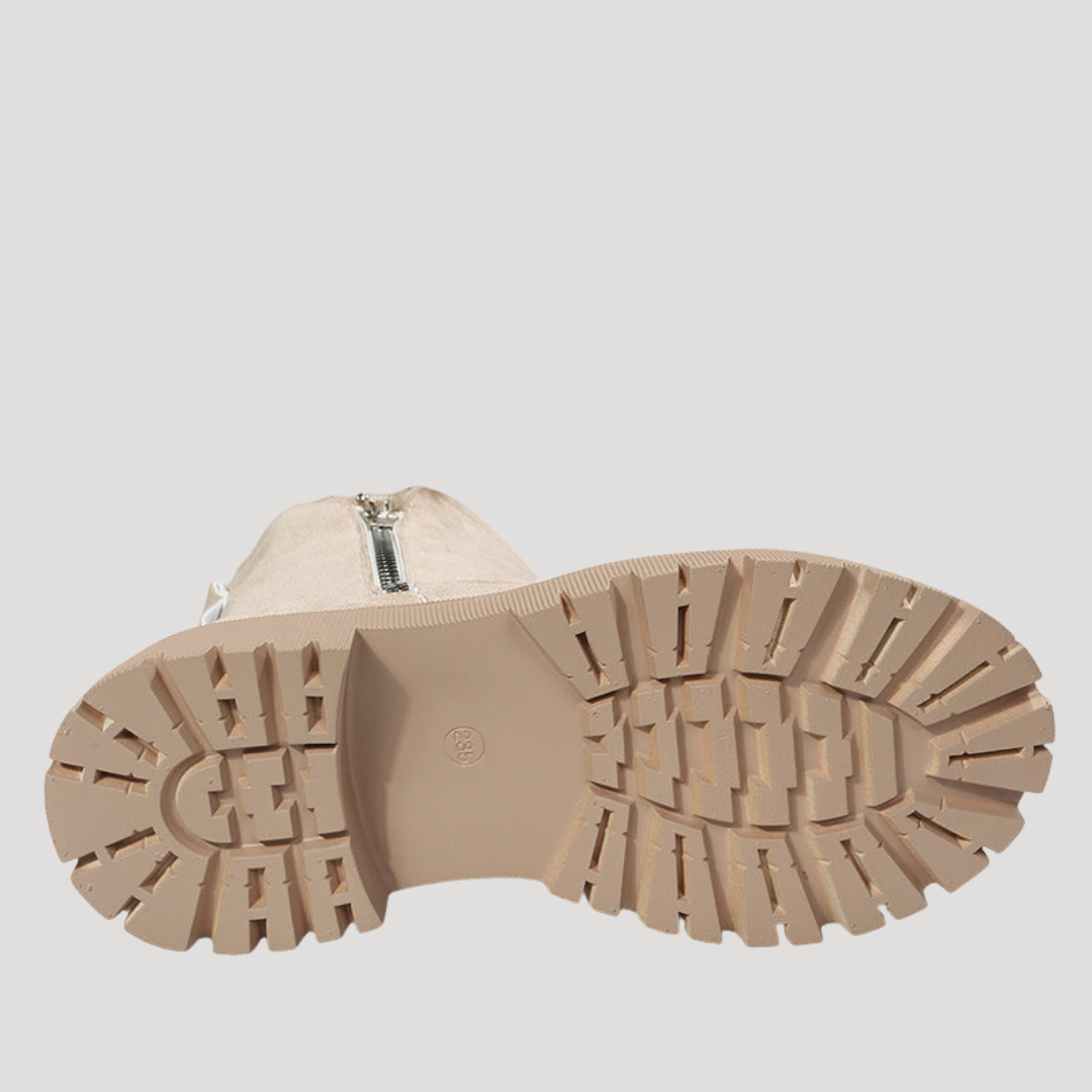 Women’s Thick Sole Zip Ankle Boots with Warm Lining