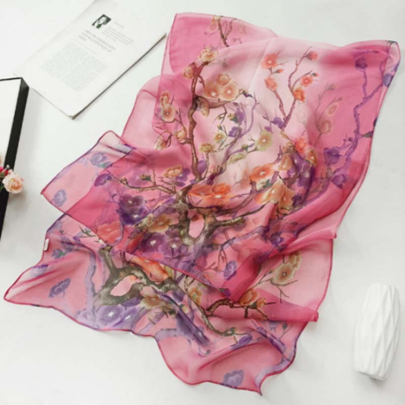 Vintage Floral Print Scarf
