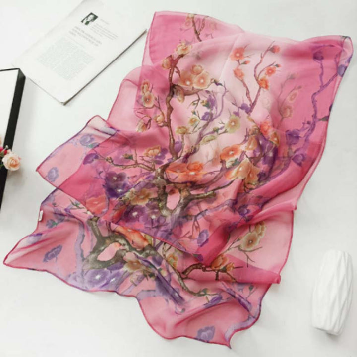 Vintage Floral Print Scarf