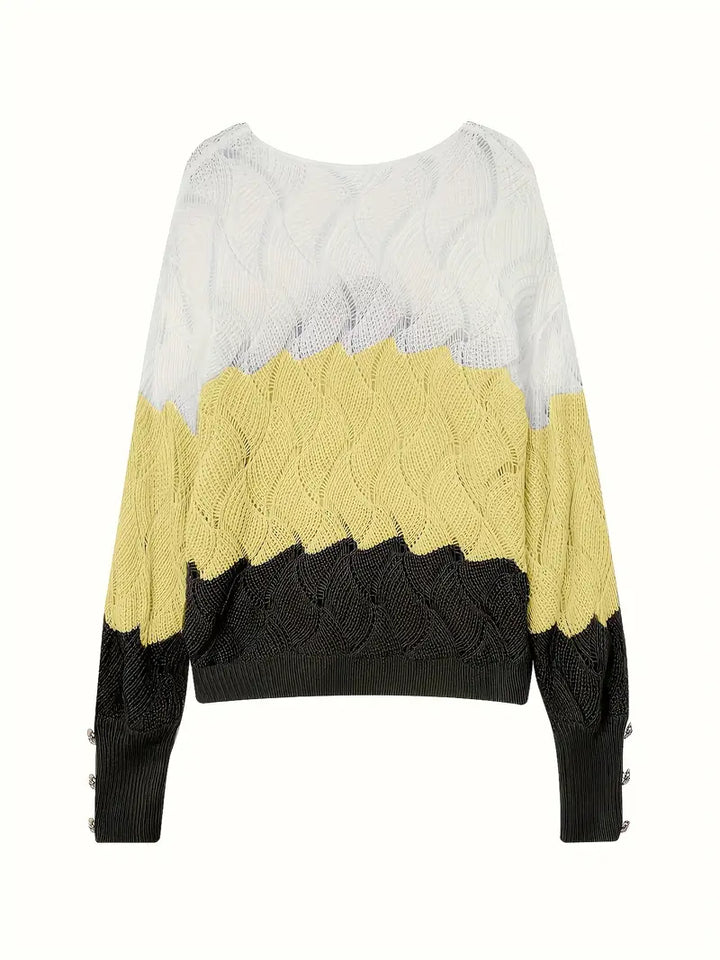 EMMA – COZY CHIC WAVE KNIT SWEATER
