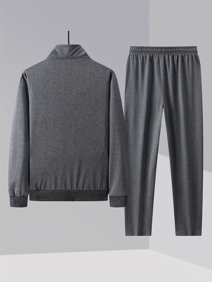 Men's High Collar Zip Tracksuit Set Montarello