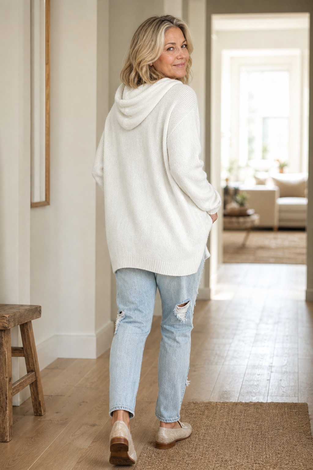 Mila | Modern Knit Sweater with Hood and Relaxed Fit