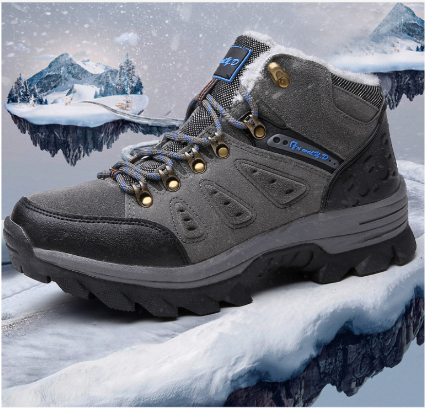 Men's Hiking Boots with Traction Sole and Thermal Lining - Roland
