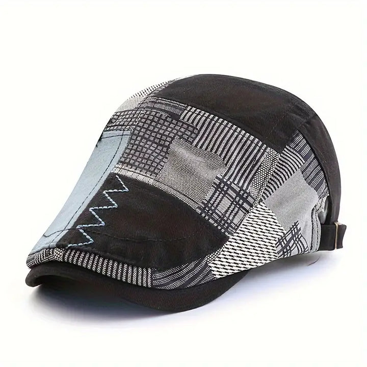 Lebron Vintage Patchwork Newsboy Cap - Elena Harper