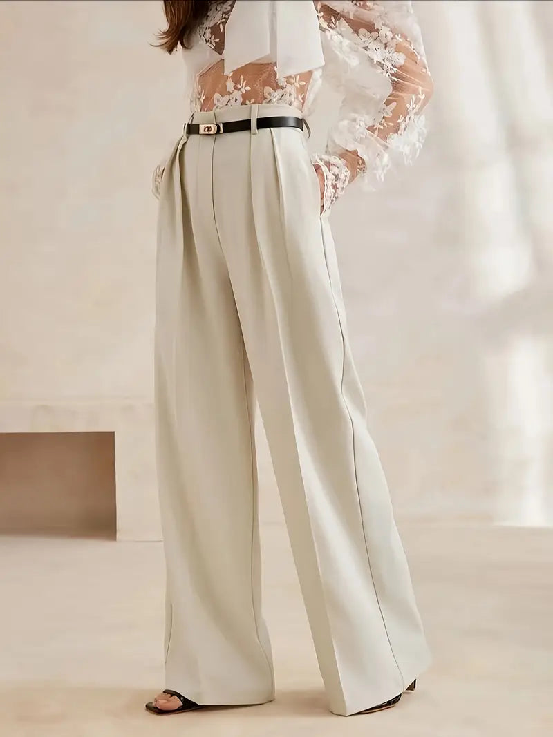 Wide-Leg Casual Trousers