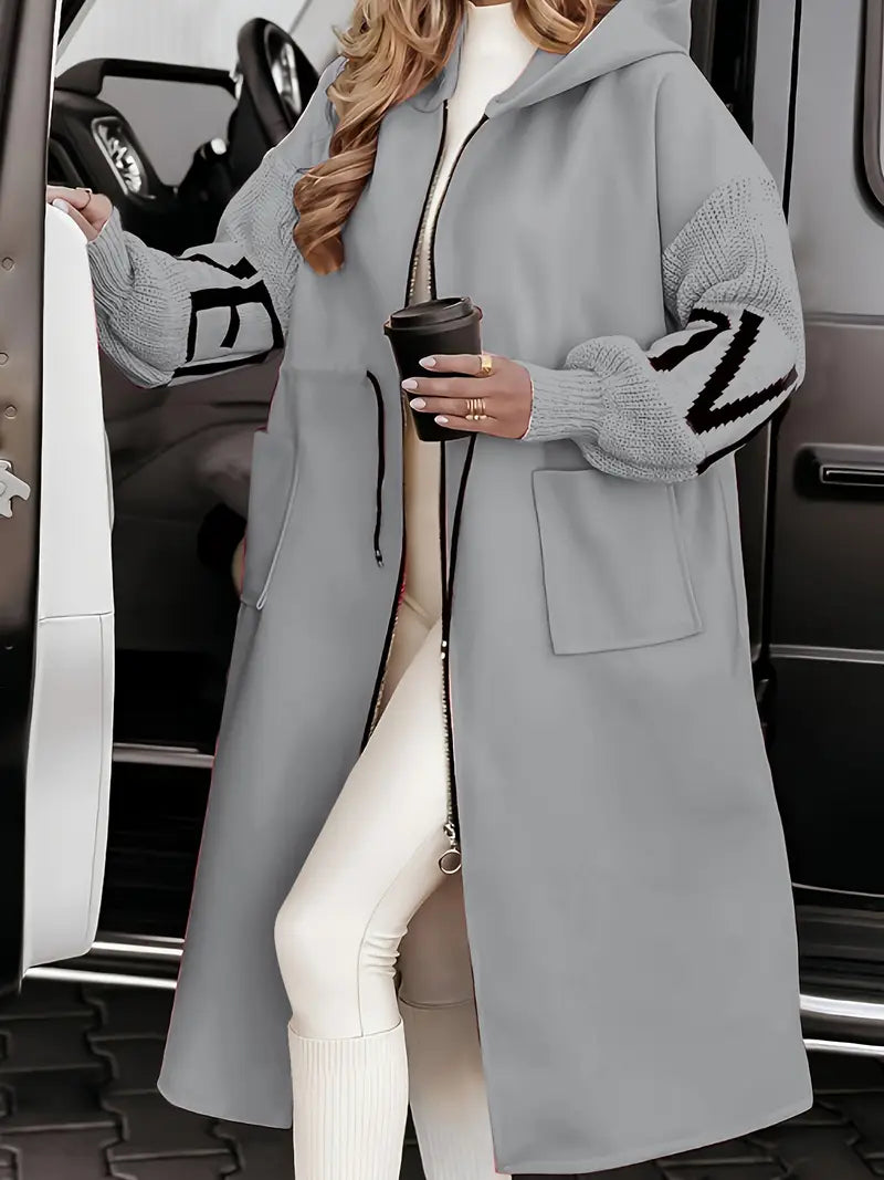 DANIELA – MODERN HOODED LONG COAT