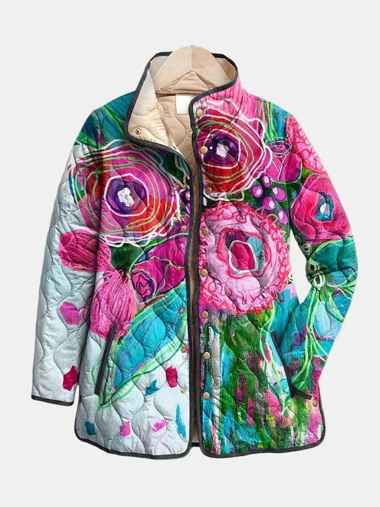 Arianne Elegant Floral Patterned Jacket - Elena Harper