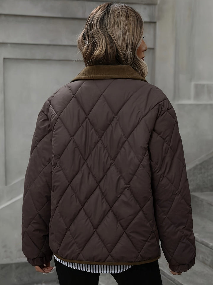 Sabine - Elegant Short Quilted Down Jacket