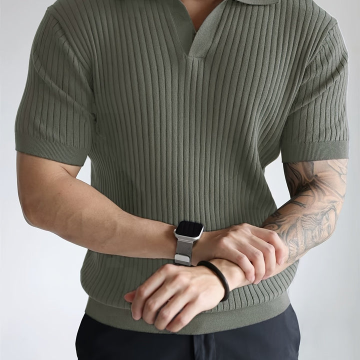 Textured Mesh Summer Shirt for Men - Elena Harper