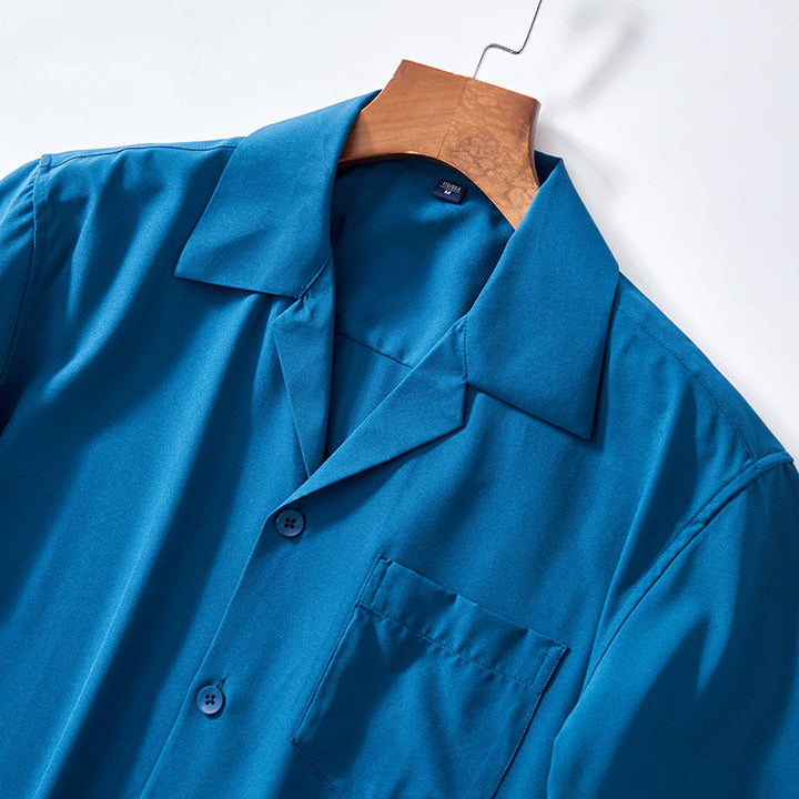Cuban Collar Shirt for Men - Elena Harper