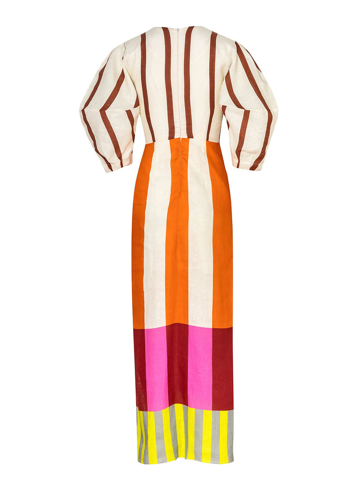 Gaia Puff Sleeve Maxi Dress, view 4 - Elena Harper