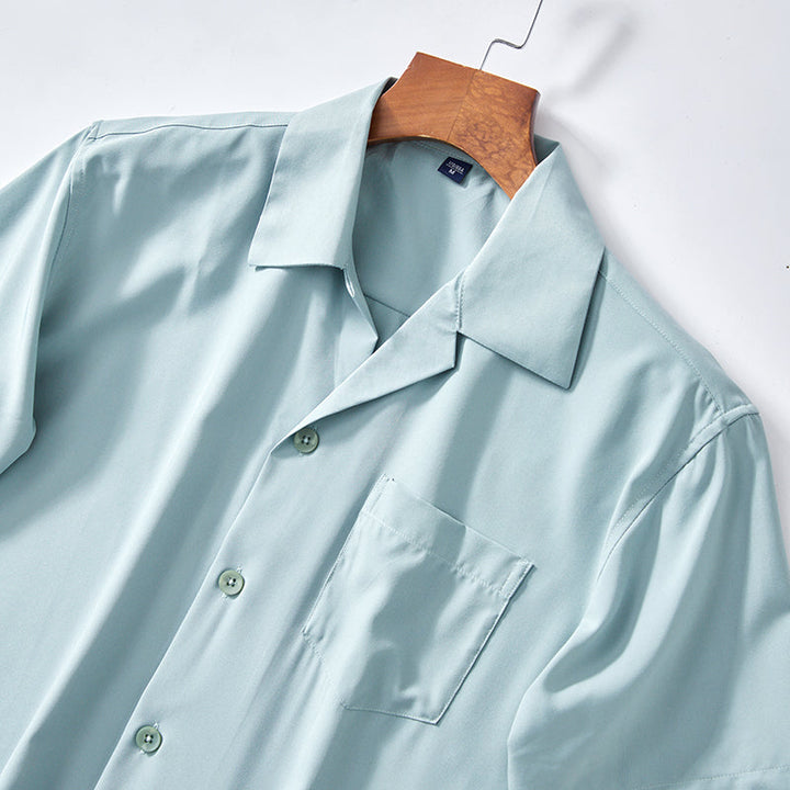 Cuban Collar Shirt for Men - Elena Harper