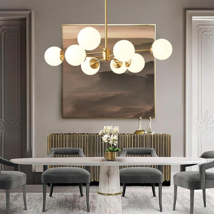 6 8 Mid-Century Globe Chandelier