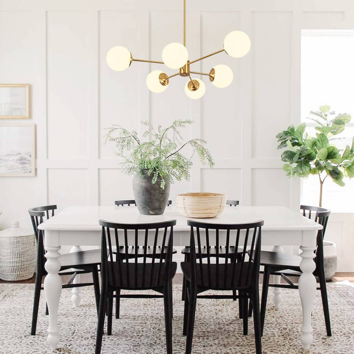 6 8 Mid-Century Globe Chandelier