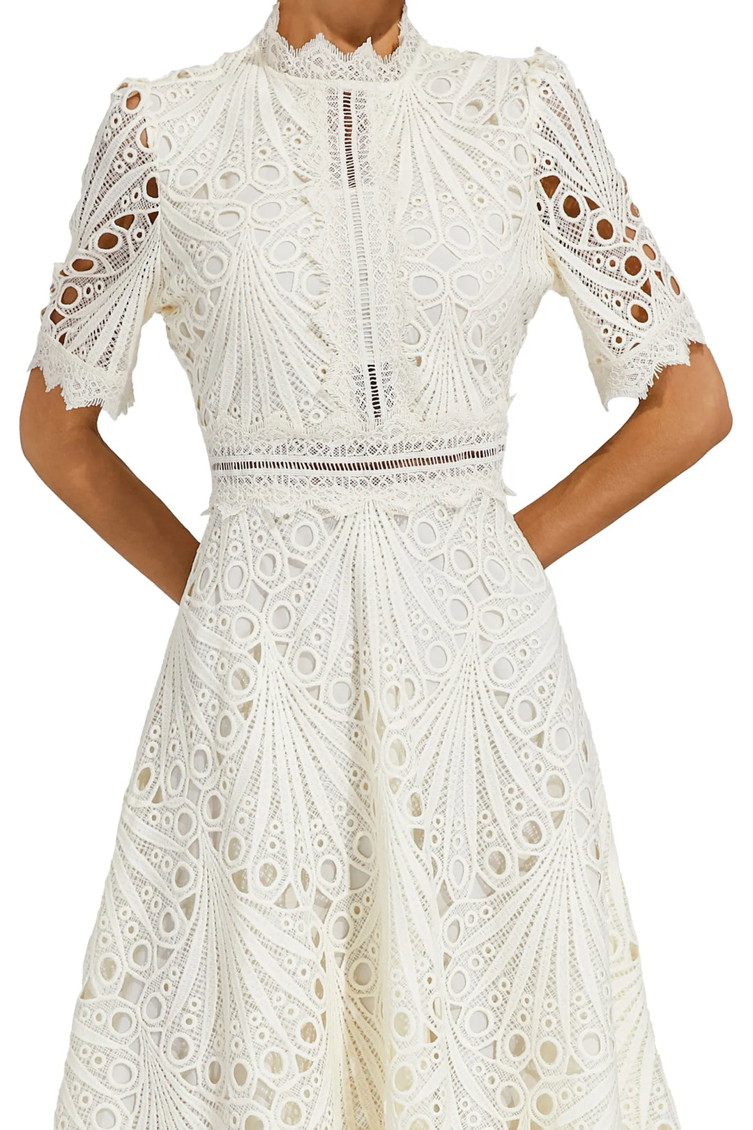 Hallie Lace Midi Dress - Elena Harper