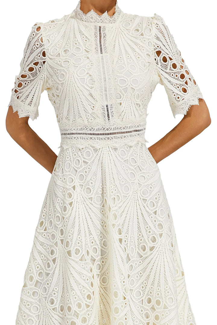 Hallie Lace Midi Dress - Elena Harper