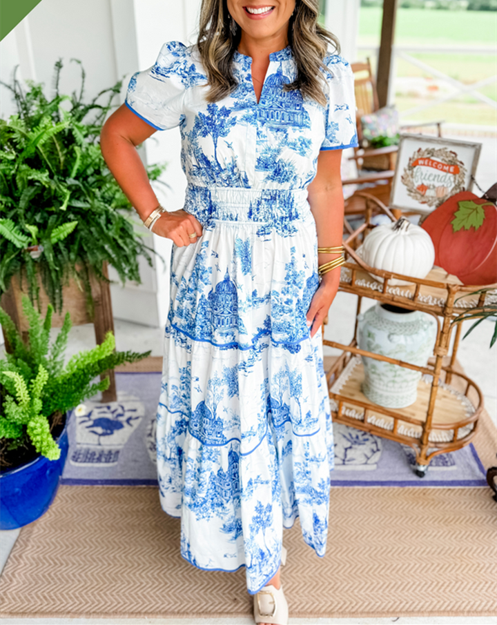 Eliza Classic Toile Maxi - Elena Harper