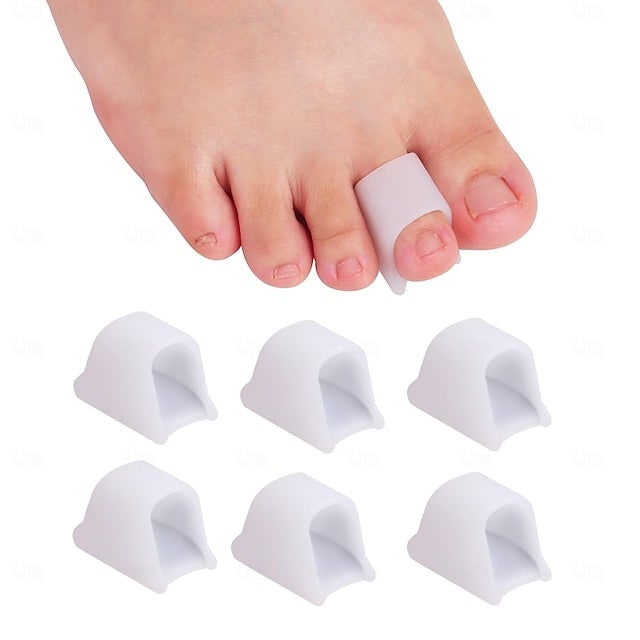 6 Pack Gel Toe Spacers With Toe Loop Design For All-Day Wear
