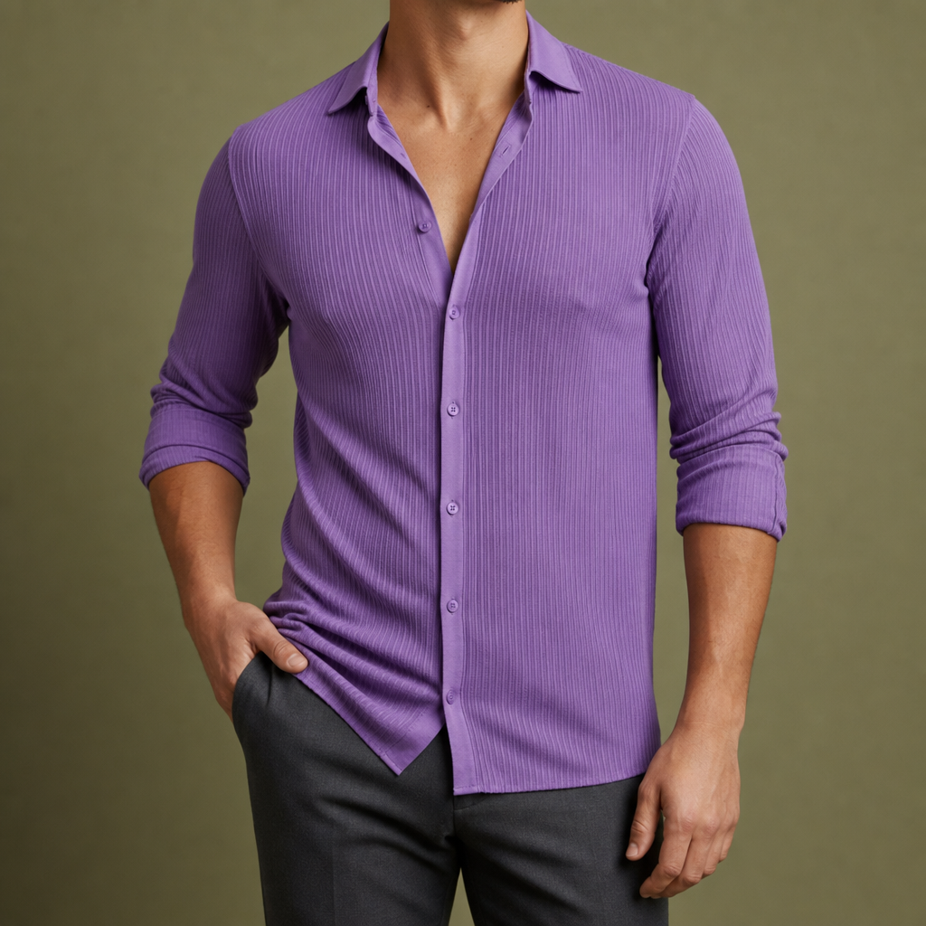 Caceres Striped Lapel Shirt