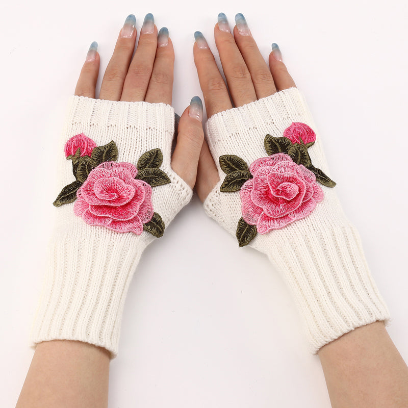 Warm Flower Gloves