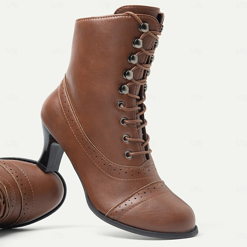 Shlomit - Classic Thick Heel Mid Calf Boot