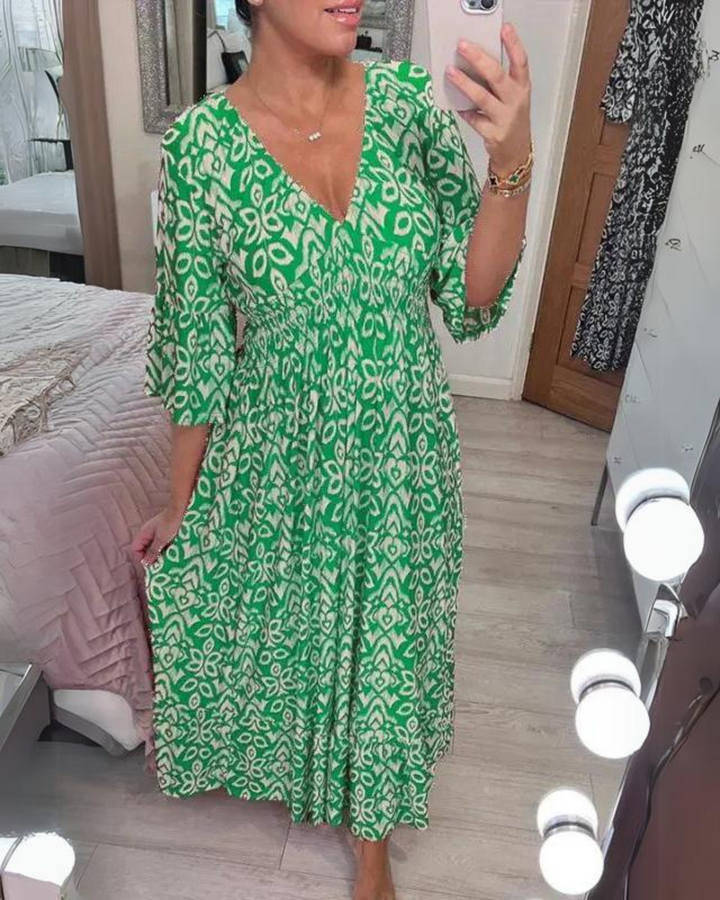 AIRE Elastic Boho Dress - Elena Harper