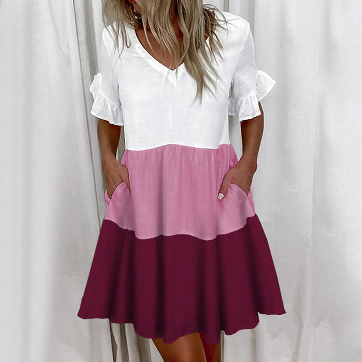 Aliah Colorblock Charm Dress - Elena Harper