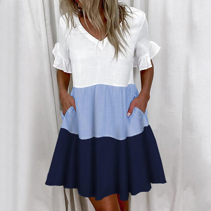 Aliah Colorblock Charm Dress - Elena Harper