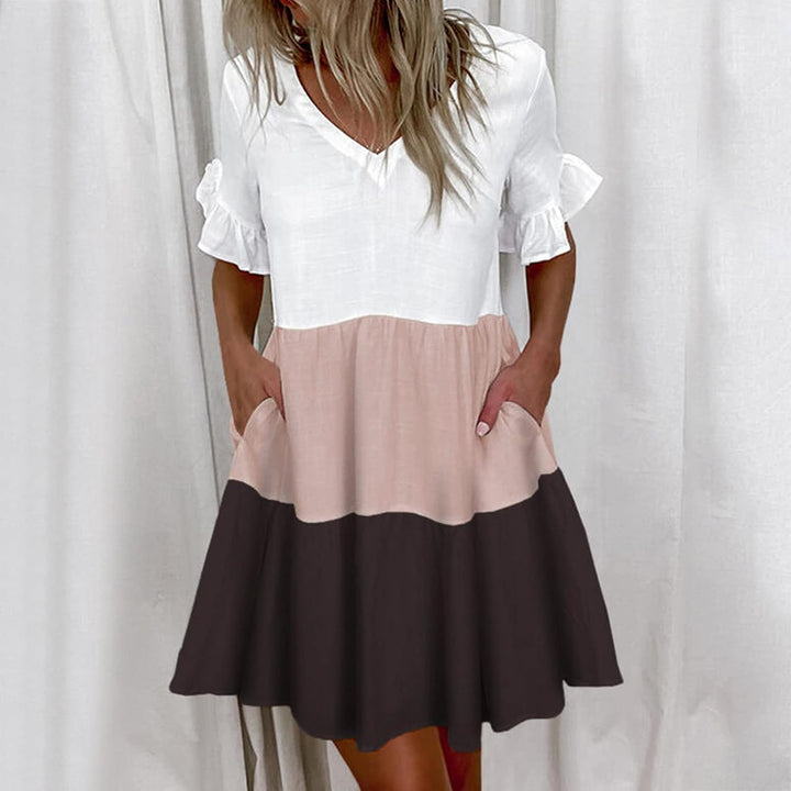 Aliah Colorblock Charm Dress - Elena Harper