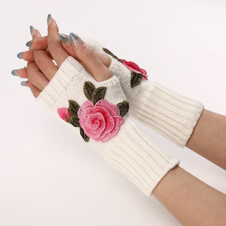 Warm Flower Gloves