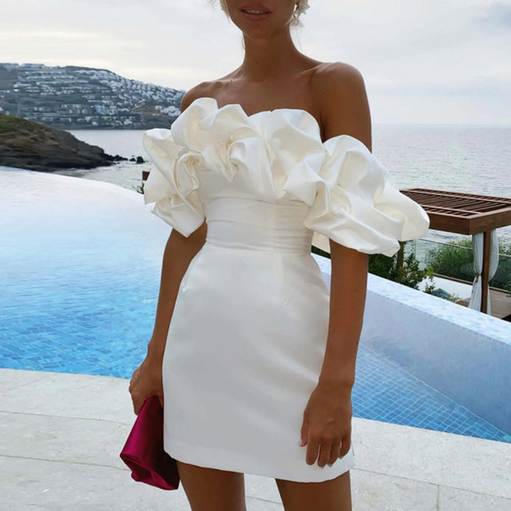 Natascha | Women's Wedding Guest Ruffled Mini Dress